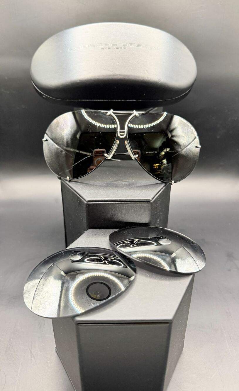 Porsche Design Titanium P8478 Sunglasses W/Case & Interchangeable Lens